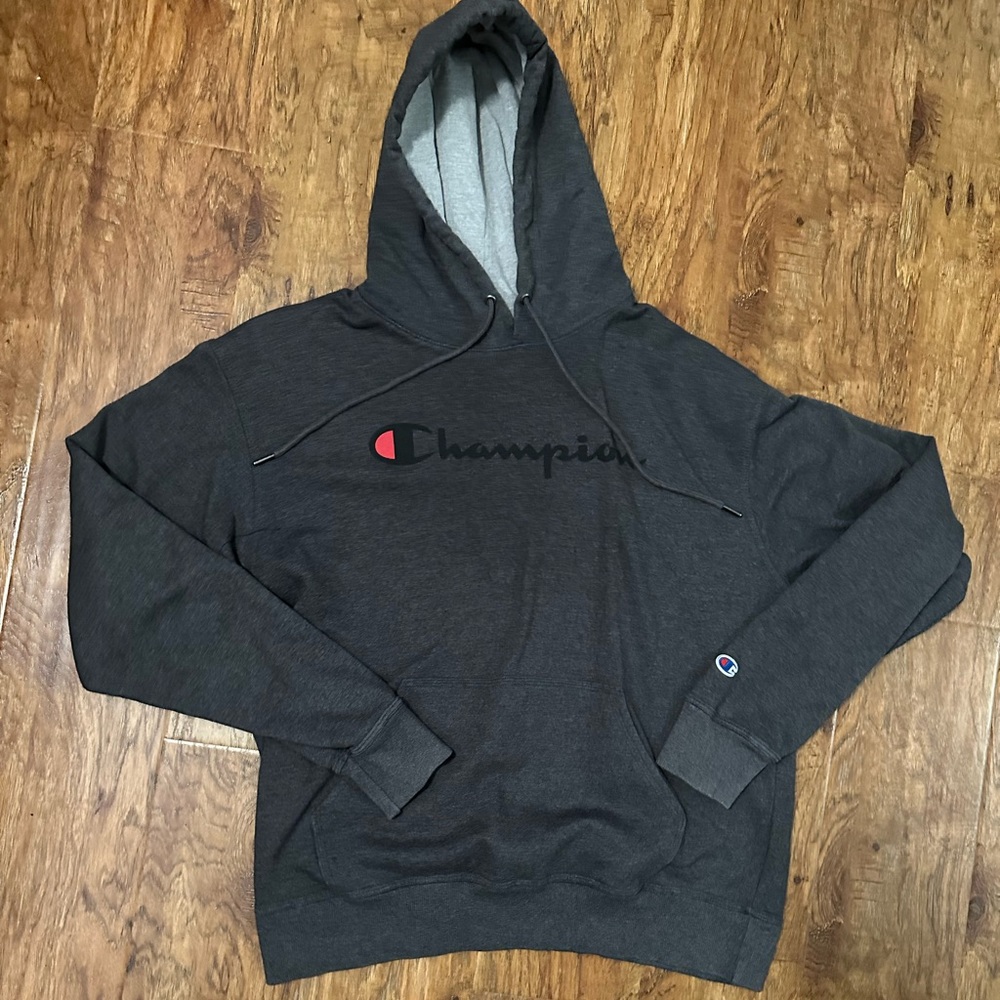 Dark gray L champion hoodie